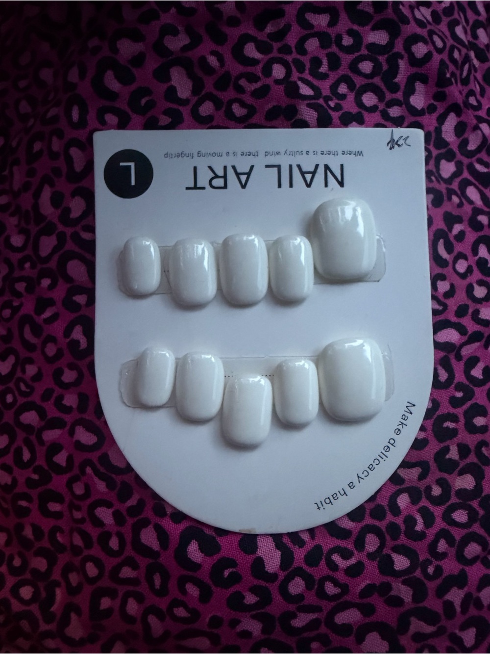 Nail Art Press-On White False Toenails